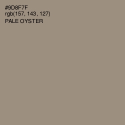 #9D8F7F - Pale Oyster Color Image